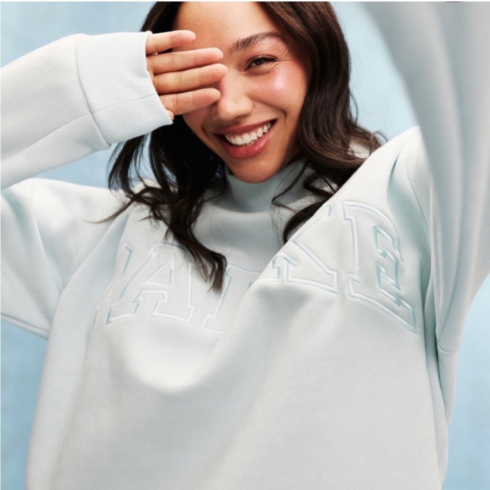 NWT Parke|| Arctic Rare Monochrome Varsity Mockneck, Size L/Xl pullover
